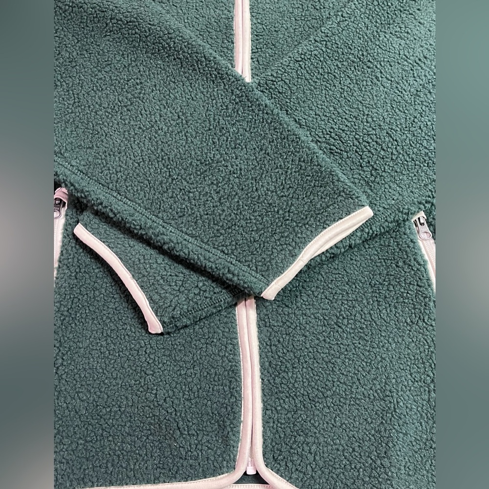 Sierra Designs Women's Fleece Sherpa Zip Up Green Jacket NWT - Picture 4 of 8